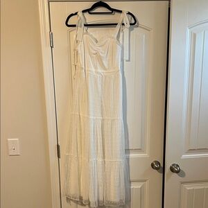 Lulu's Ivory Polka Dot Maxi Dress